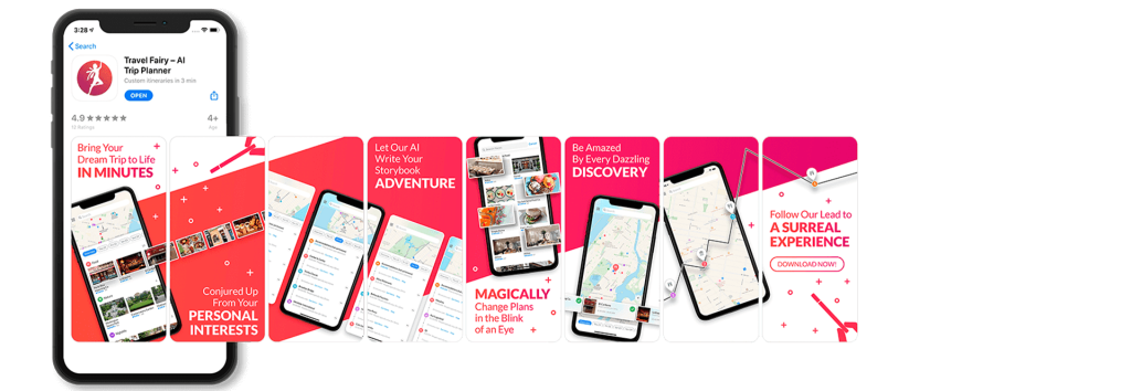 Travel Fairy App Screenshots