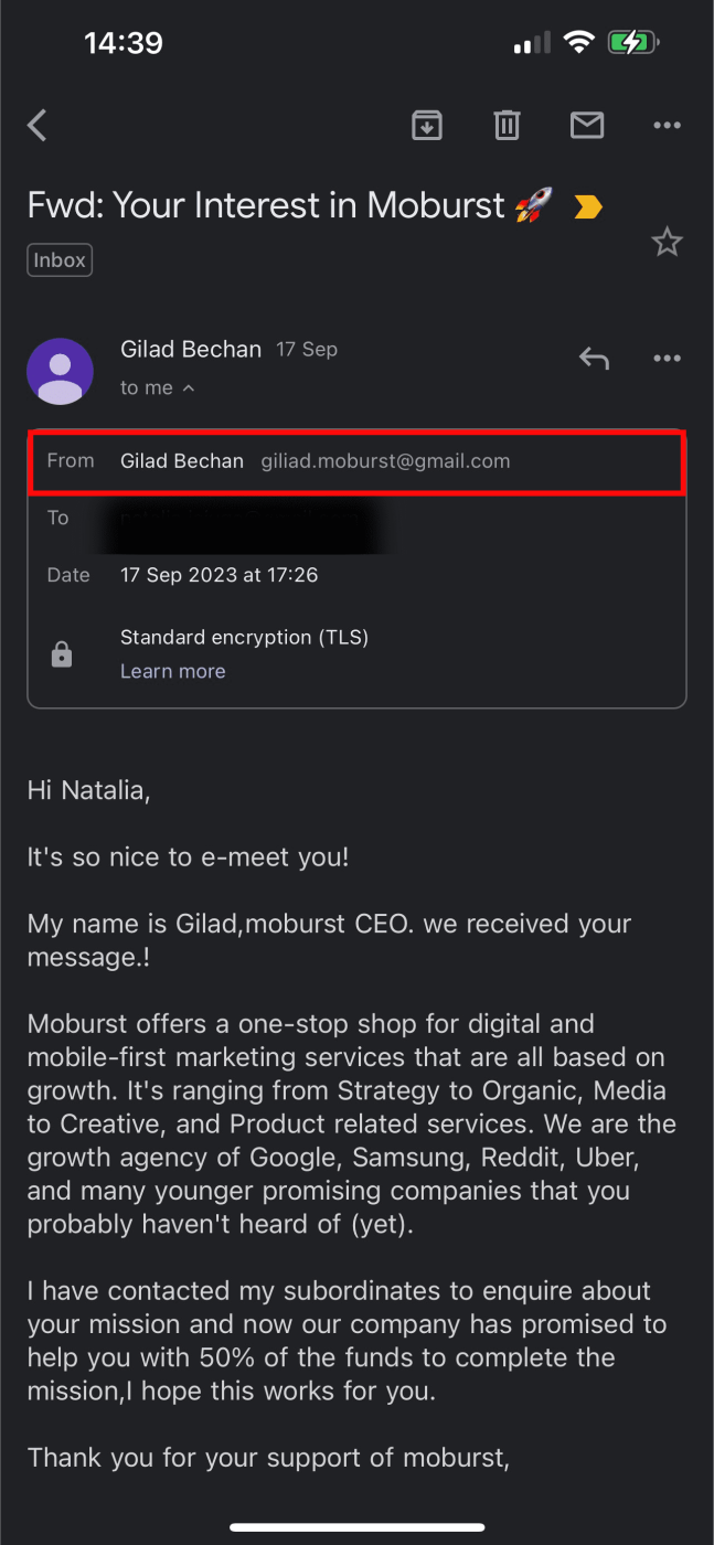 Scammers Imitating Moburst