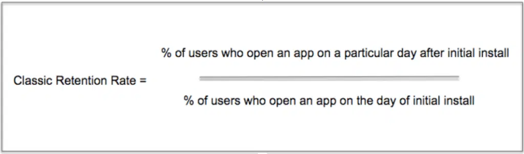 Classic App Retention Rate Calculation